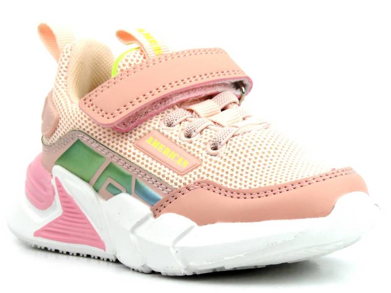 Sneakersy, buty sportowe dla dziewczynki - AMERICAN CLUB AA 27/22, różowe