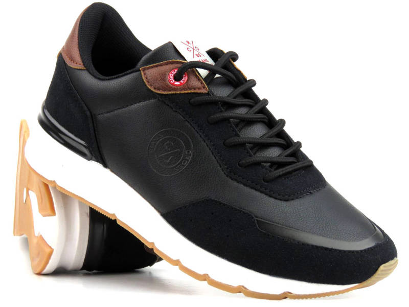 Sneakersy. buty sportowe męskie z Memory Foam - CROSS JEANS II1R4011C, czarne