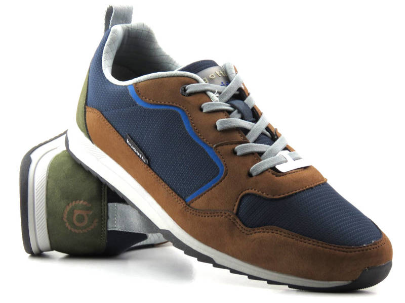 Sneakersy męskie z z elastycznymi sznurówkami - BUGATTI 321-A3A07-5000, wielokolorowe
