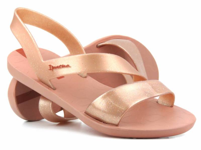 Sportowe sandały damskie wodoodporne - IPANEMA 82429, różowe z brokatem