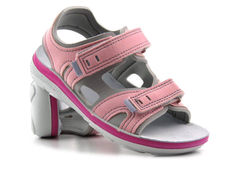 Sportowe sandały dziecięce na rzepy - BEFADO 066Y101, różowe
