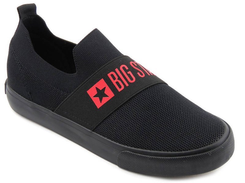 Trampki damskie, buty sportowe wsuwane - Big Star FF274221, czarne