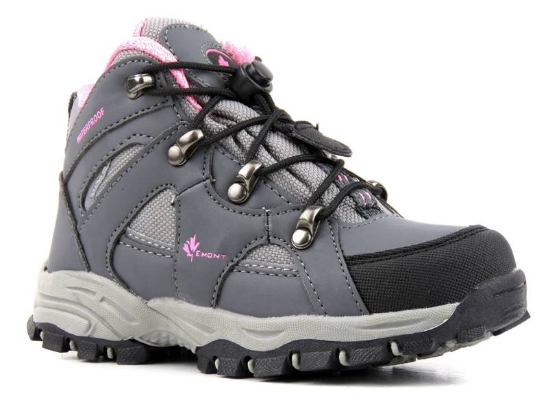 Trekkingi, buty zimowe dziecięce z membraną - VEMONT 5A6048C, szare