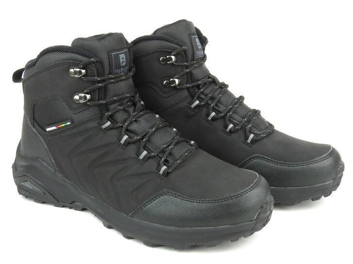 Trekkingi męskie, buty zimowe- Mc Braun 23MN38-6547, czarne