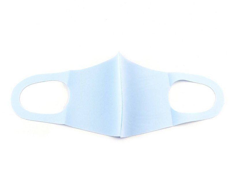 Wielorazowa maseczka z lodowego jedwabiu - Fashion Mask, niebieska