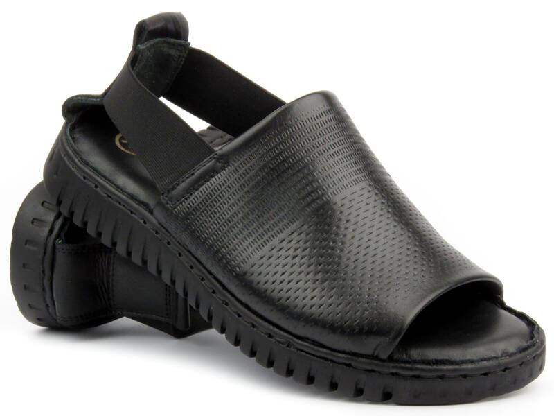 Wsuwane sandały damskie Helios 1201, czarne