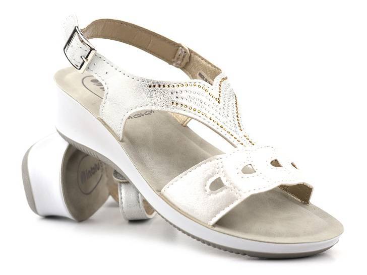 Wygodne sandały damskie INBLU SE-07, białe