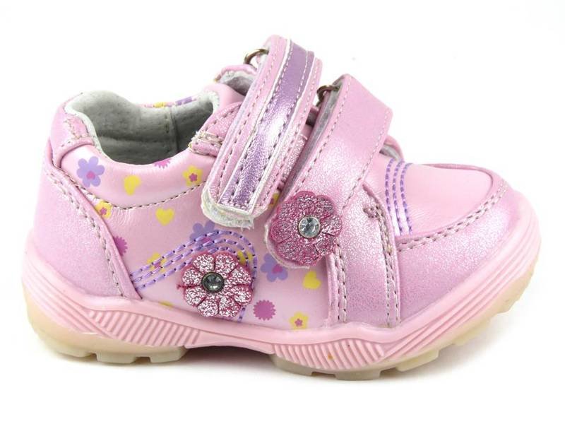 Buty dziecięce sportowe na rzepy - BADOXX 1XC-9561-EX, różowe