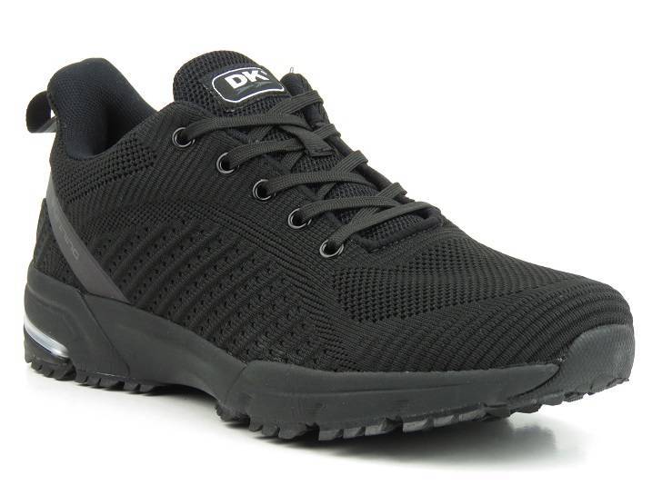Buty męskie sportowe z siateczkowej tkaniny - DK Running VB16885, czarne