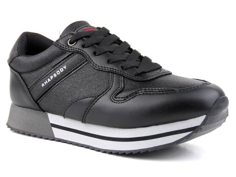 Buty sportowe damskie, sneakersy AMERICAN CLUB RH 25/21, czarne