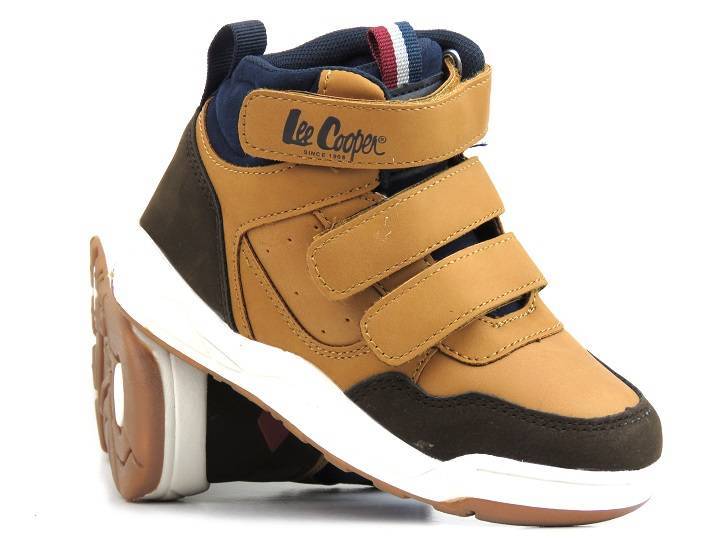 Buty sportowe dziecięce na jesień, zimę - LEE COOPER 22-29-1322K, camel