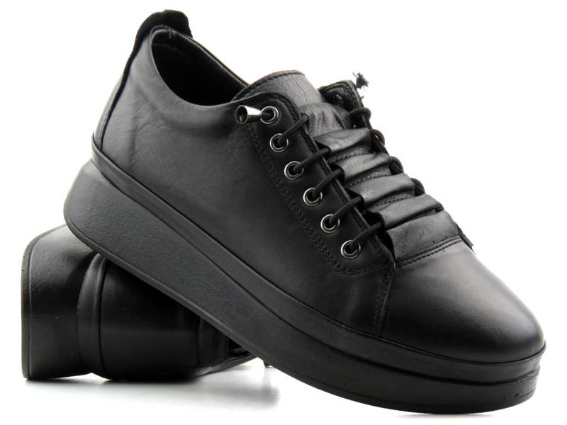 Buty sportowe, sneakersy damskie wsuwane - VENEZIA 0327000, czarne