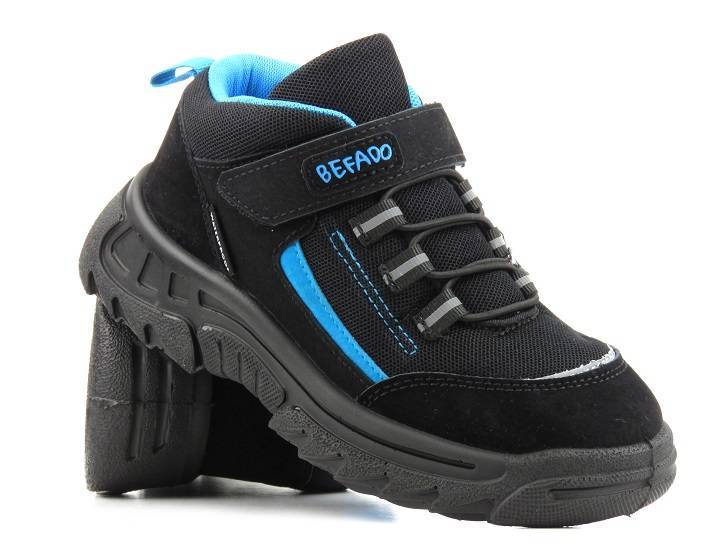 Buty trekkingowe dziecięce wodoodporne BEFADO 515Y002, czarne