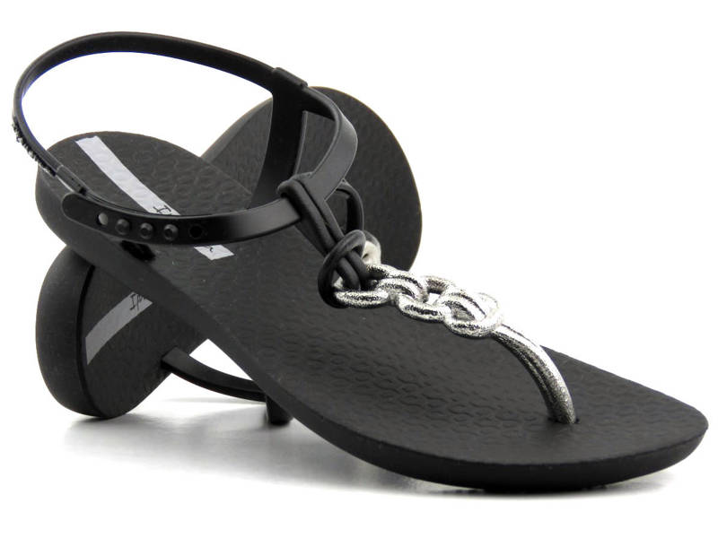Gumowe sandały damskie typu japonki - IPANEMA 83183, czarne 