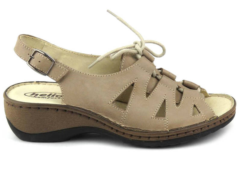 Sandały damskie, rzymianki - Helios 687, beżowe