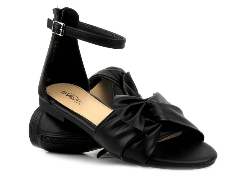 Sandały damskie z zakrytą piętą - Evento  22SD35-4719, czarne