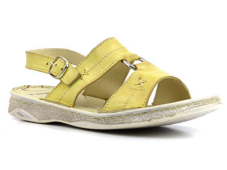 Sandały dziecięce dziewczęce Helios Komfort 427, żółte