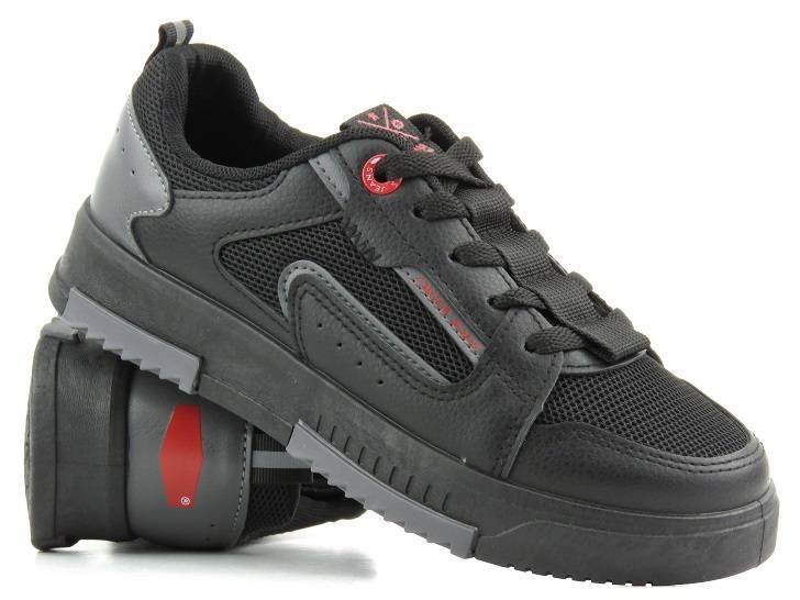 Sneakersy, buty sportowe damskie - CROSS JEANS  LL2R4012C, czarne