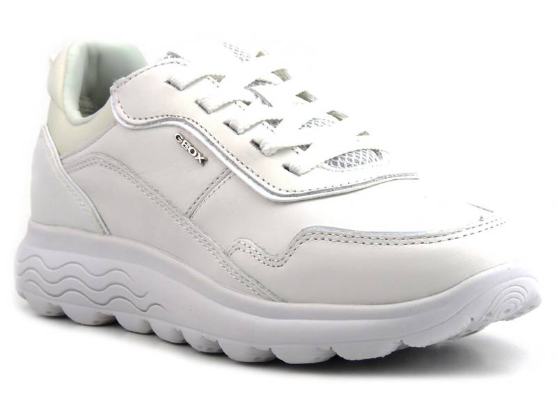 Sneakersy damskie renomowanej marki GEOX Respira D16NUD, białe