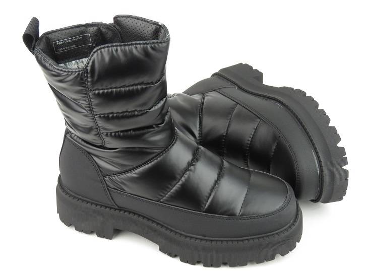 Śniegowce, buty zimowe damskie BUGATTI 431-ABO50-6900, czarne