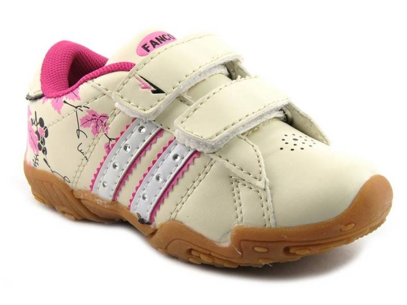 Sportowe buty dziecięce dziewczęce Fanco 08191, beżowe