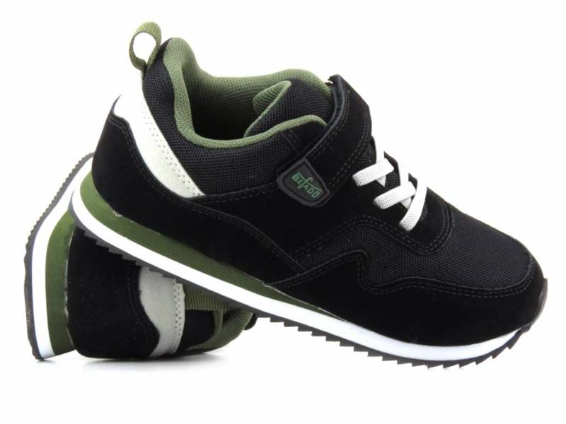 Sportowe obuwie dziecięce - BEFADO 516Y221, czarne z zielenią