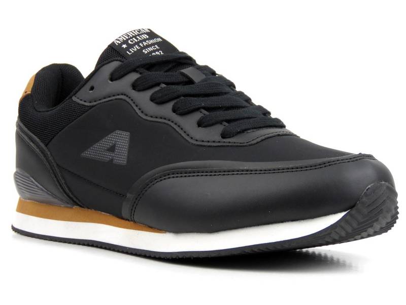 Sportowe obuwie, sneakersy męskie AMERICAN CLUB FH 22/22, czarne