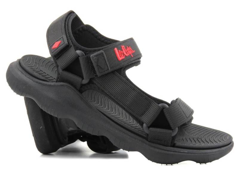 Sportowe sandały damskie na grubej podeszwie - Lee Cooper LCW-23-34-1692L, czarne
