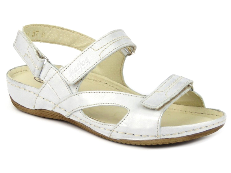Sportowe sandały damskie polskiej marki Helios 221, srebrne