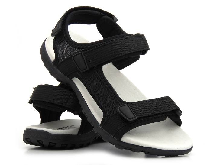 Sportowe sandały damskie ze skórzaną wkładką - American Club RL 53/22, czarne