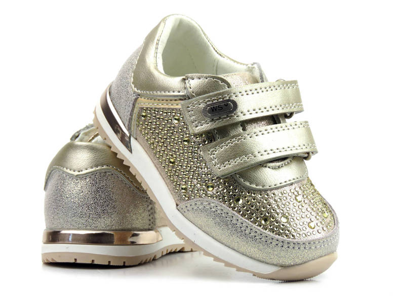 Wygodne buty sportowe, adidasy dziecięce - WEESTEP R817633316, złote