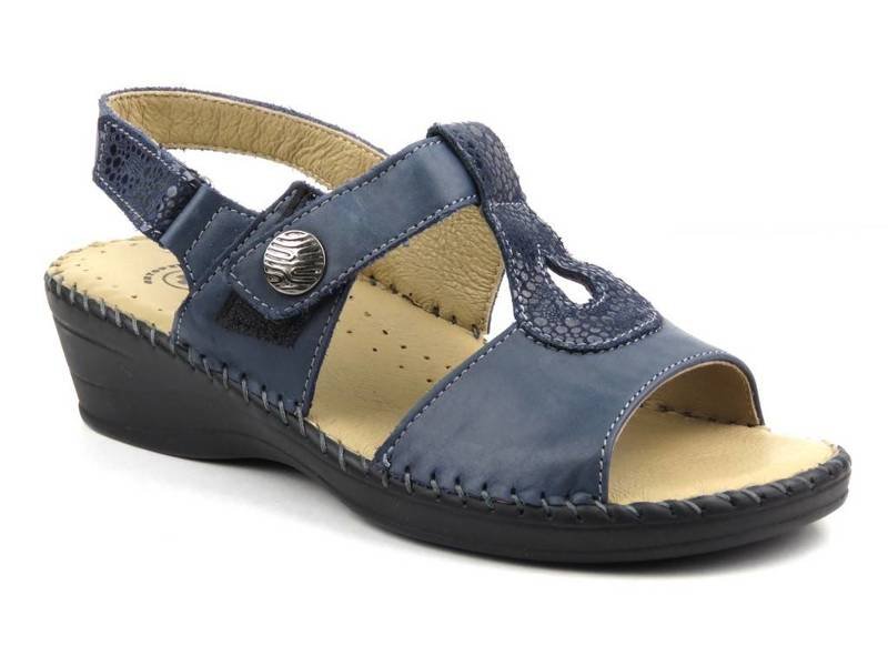 Wygodne sandały damskie na koturnie - HELIOS Komfort 206