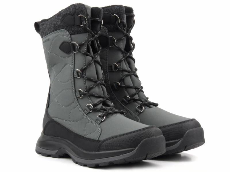 Wysokie buty zimowe, śniegowce damskie DK TECH SoftShell 2105, szare